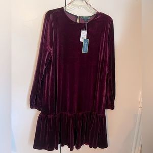 Wine velvet dress size XL